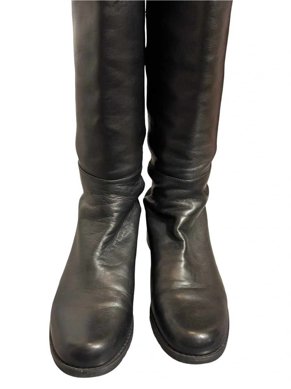 Stuart Weitzman • 50/50 OTK Over The Knee Nappa Leather Boots Black 7.5